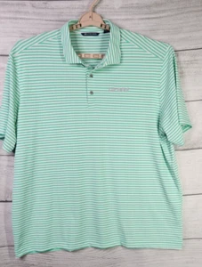 NWOT Liv Golf Cutter & Buck Polo Shirt Green Stripe • Men's 2XL - Picture 1 of 11