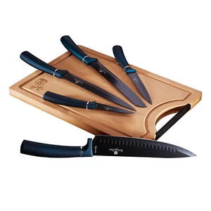 Juego 5 Cuchillos Cocina Profesional, Hoja Acero Inoxidable, Cocinero Tabla - Imagen 1 de 4