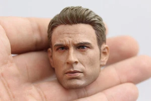 Chris Evans 1/6 Figure Captain America Headplay Hero Star Head Carving Toy - Picture 1 of 10