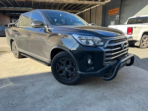 Black Steel Side Steps and Nudge Bar for SsangYong Musso 2018 - 2025 - Picture 1 of 12