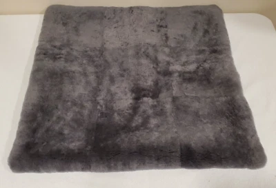 West Elm Genuine Sheepskin Grey Silver 20" Pillow Cover NEW (Soft Fur) - Image 1 of 4