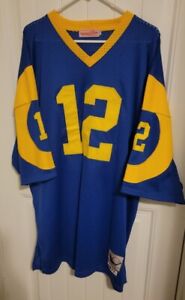 100% Authentic Mitchell & Ness Joe Namath 1977 Los Angeles Rams Jersey Sz 54 XXL