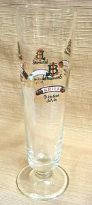 LINDEMANS Merchant Du Vin 8 oz FOOTED BEER GLASS - Peche Pomme Kriek Framboise - Picture 1 of 10