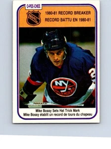 HOCKEY CARD O-PEE-CHEE 1981 NEW YORK ISLANDERS MIKE BOSSY RECORD BREAKER NO631 - Picture 1 of 2