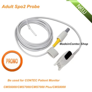 Sonda SpO2 para adultos CONTEC para monitor de pacientes, oxímetro de pulso sensor reutilizable 8000 - Imagen 1 de 4