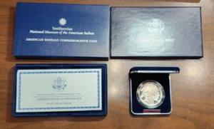 2001 American Buffalo Comm. Proof Silver Coin - OGP & COA - Picture 1 of 4