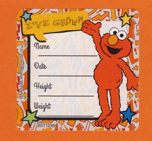 15 adesivi grandi Elmo che ho cresciuto - peso e altezza - Sesame Street - Foto 1 di 1