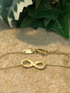 "Collar infinito de oro sobre plata esterlina Charles Garnier 18-20"" ¡Hermoso!" - Imagen 1 de 6