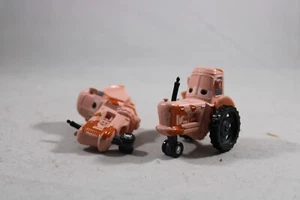 Disney Pixar Cars Chewall Die cast 3" Heifer Tractor Cow Lot of 2 DAMAGED - Picture 1 of 16