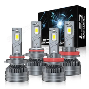 4x 9005 H11 Combo Faros LED Kit Bombillas de haz alto bajo 6500K Super Blanco Brillante - Imagen 1 de 10