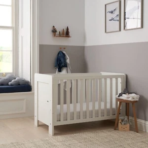 Tutti Bambini Alba Mini 3 in 1 Cot bed Toddler bed & Sofa White 120 x 60cm 0m-6Y - Picture 1 of 12