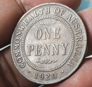 #M74# One Penny AUSTRALIA Nice Grade copper coin 1920 - Picture 1 of 2