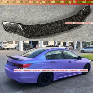 For 08-12 Honda Accord 4Dr Sedan Forged Carbon Fiber Rear Trunk Spoiler Lip Wing - Picture 1 of 18