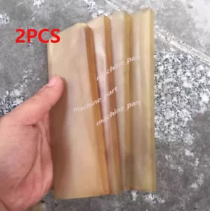 2pz Coltello Foglio Corno di Pecora Giallo Fiore Naturale Piastra Manico Materiale - Foto 1 di 9