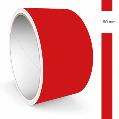 Zierstreifen 60mm 10 Meter Rot Matt RAL 3002 Auto Boot Motorrad Wohnmobil WoWa - Bild 1 von 4