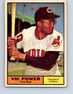 VINTAGE BASEBALL CARD TOPPS 1961 CLEVELAND INDIANS VIC POWER  NO28 - Picture 1 of 2
