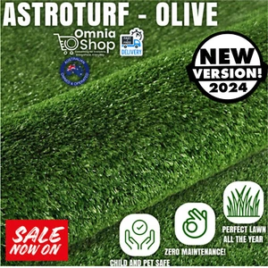 Primeturf Artificial Synthetic Grass 10mm & 15mm - Olive Green - Picture 1 of 8