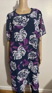 ALFANI BERRY BLISS PLUS FLORAL PRINT SHORT SLEEVE TUNIC TOP BLOUSE 1X NEW! - Picture 1 of 16