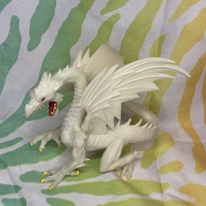 Safari Ltd Glow In The Dark Snow Dragon 5” Figure - Picture 1 of 5