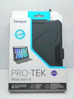 New Targus Pro-Tek For IPad Mini 6 Case Black THZ911US Antimicrobial Protection - Image 1 of 2