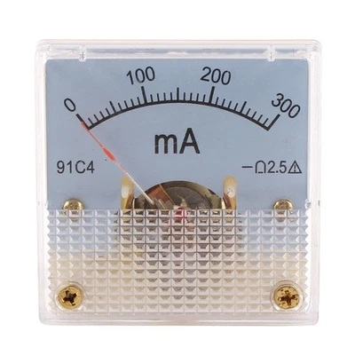91C4 DC 0-300mA Rectángulo Mini Analogico Panel Medidor Amperímetro Clase 2.5 - Imagen 1 de 3