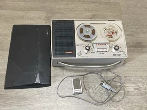 VINTAGE 1959 GRUNDIG CUB PORTABLE REEL TO REEL TAPE RECORDER - Picture 1 of 11
