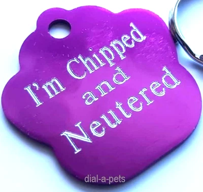 **ENGRAVED*** PET id Disc Dog & Puppy Large Cat collar name TAG ✦ DISCS/charm! - Image 1 of 4