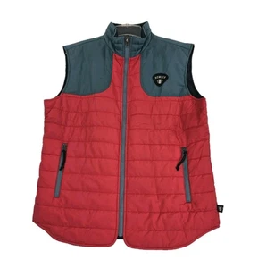Howler Bros Weste Herren Medium rot grün gesteppt wattiert ärmellos Jacke Outdoor - Bild 1 von 12