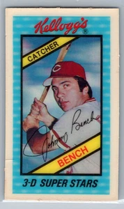 1980 Kellogg's 3-D Super Stars - Johnny Bench #52 - HOF VG-EX - Bild 1 von 2