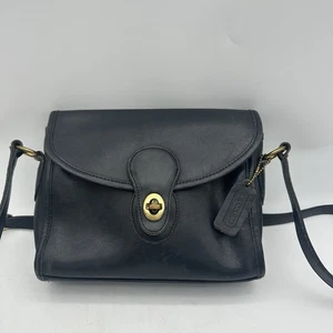 Borsa a tracolla Coach Devon vintage borsetta in pelle nera n. 0255 235 - Foto 1 di 15