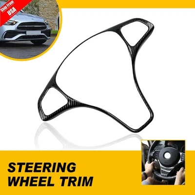 Steering Wheel Cover Trim Accessories Carbon Fiber For Mercedes Benz W205 W213 - Image 1 of 4