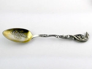 Greenleaf & Crosby PA Sterling Silver Alligator Souvenir Spoon St Augustine FL - Picture 1 of 12