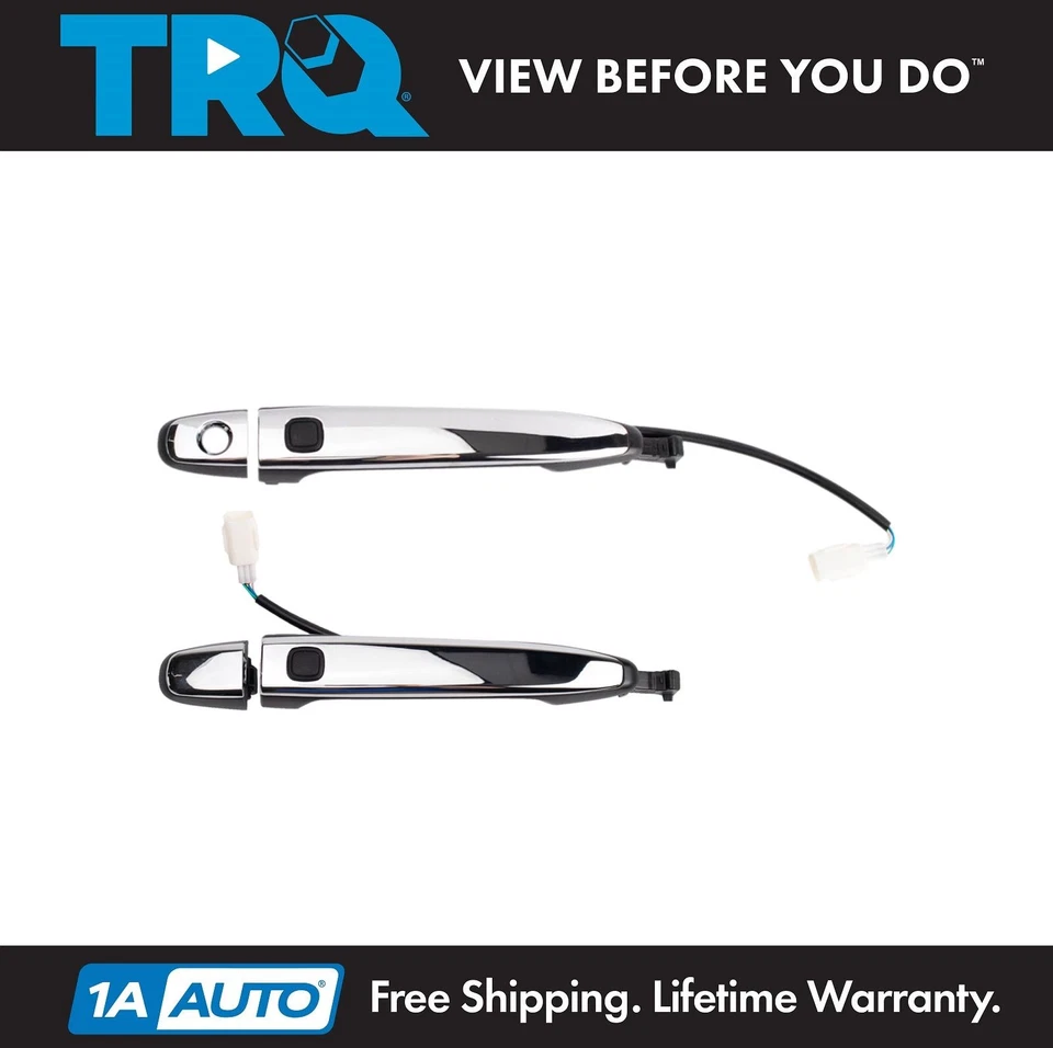 TRQ Left and Right Exterior Door Handle Set Fits 2008-2013 Toyota Highlander - Изображение 1 из 4