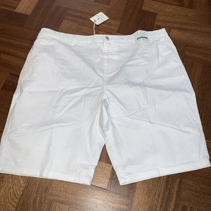 Joules Womens Cruise Chino Shorts Size 20 White super Stretch Cotton Holiday New - Picture 1 of 8