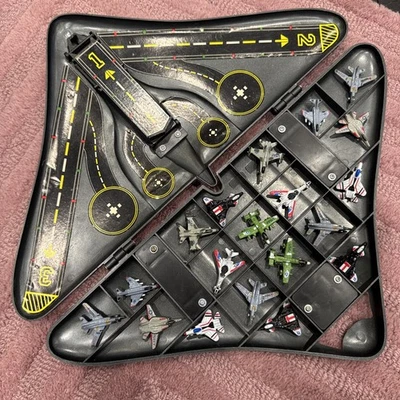 IMPERIAL 1989 Stealth Bomber Case w 19 Jets Planes Airplanes Micro machines VTG - Image 1 of 4