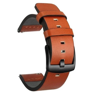 Premium Universal Genuine Leather Watch Band Strap 18 20 22 24mm Quick Release - Image 1 of 4