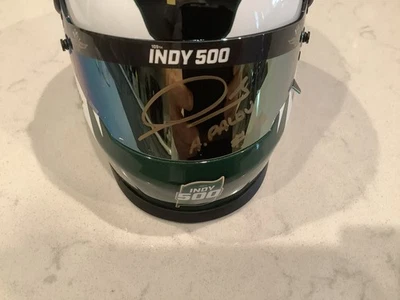 ALEX PALOU AUTOGRAPHED 2025 INDY 500 MINI HELMET & CARD - Image 1 of 4