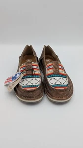 Zapatos mocasines sin cordones Ariat Cruiser oro rosa flecha azteca talla 6 para mujer - Imagen 1 de 9