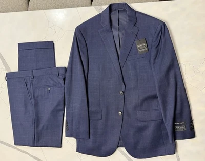 Jos. A. Bank - 40R / 34W 32L - 100% WOOL PLAID SUIT- JACKET & PANTS - Image 1 of 4