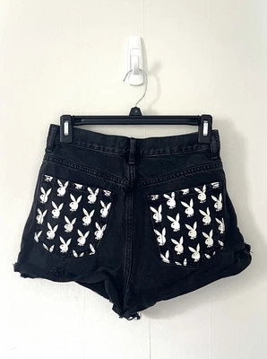 Pantalones Cortos de Denim Playboy X Pacsun High Rise Cutoff — ¡Usados Una Vez! Foto 1 de 4