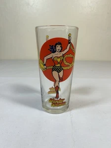 Wonder Woman Glass Pepsi Super Series 1976 DC Comics vintage 16 oz - Imagen 1 de 4