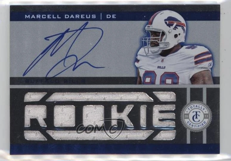 2011 Totally Certified Freshman Fabric Blue /499 Marcell Dareus Rookie Auto RC - Image 1 of 2