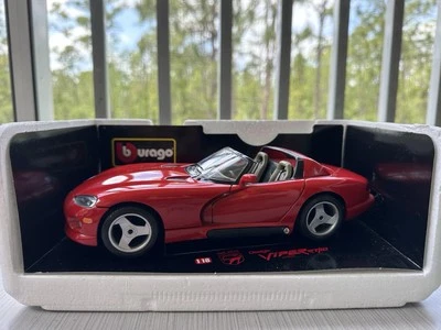 Coche Burago Diamonds 1992 Dodge Viper RT10 rojo diecast escala 1:18 en caja cod.3025 Foto 1 de 4