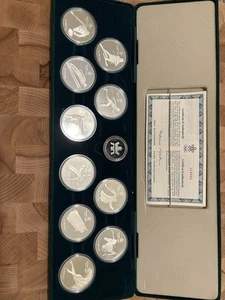 1988 Royal Canadian Mint $20 Silver Olympic Commemorative 10 Coin Set w/COA - Picture 1 of 2