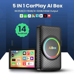 PLAYAIBOX Android 14 Carplay HDMI Ai Box Wireless Android Auto Carplay RK3528 - Foto 1 di 8