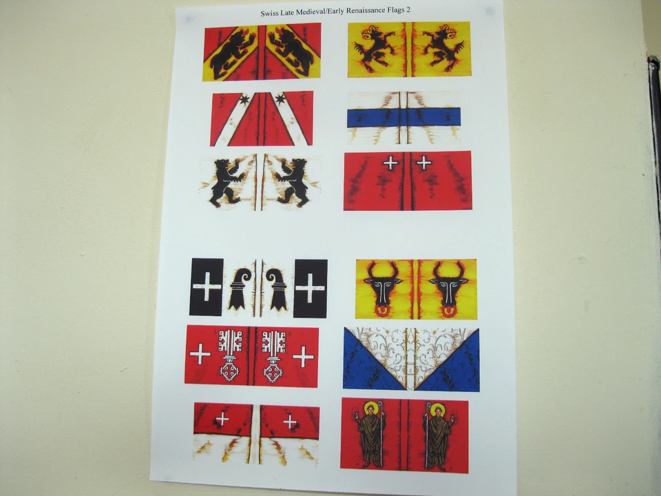 15mm Medieval Renaissance Flags Swiss 2 - Image 1 of 1