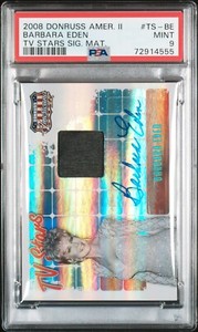 PSA 9 2008 BARBARA EDEN Donruss Americana I Dream Of Jeanie AUTO Swatch 67/100