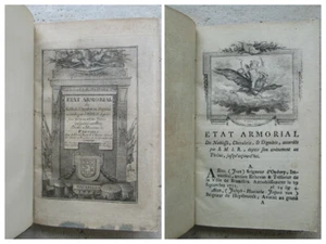 [Flandres] ETAT ARMORIAL DE NOBLESSE, CHEVALERIE, 1775. 16 planches de blasons - Picture 1 of 19