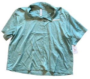 Auden Button Down Women's Short Sleeve Blouse - XXL - Picture 1 of 2