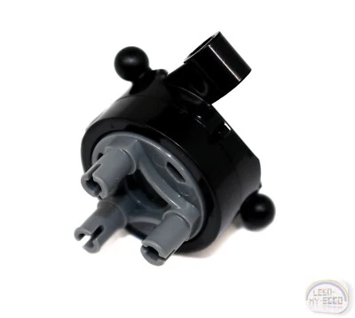 LEGO Technic - Steering Axle Assembly w/ 2 Pin Holes - Black - New - 46490c01 - Image 1 of 4